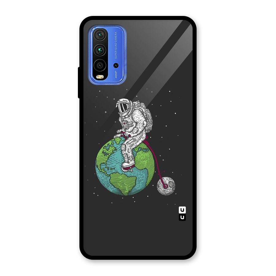 Earth Space Doodle Glass Back Case for Redmi 9 Power