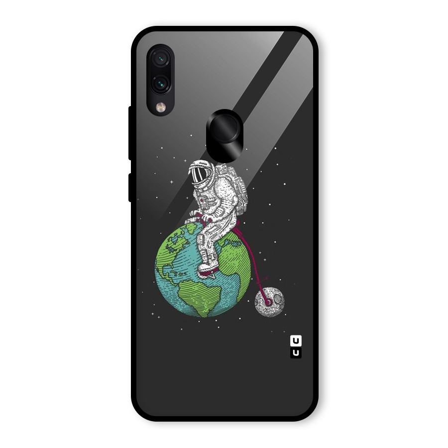 Earth Space Doodle Glass Back Case for Redmi Note 7