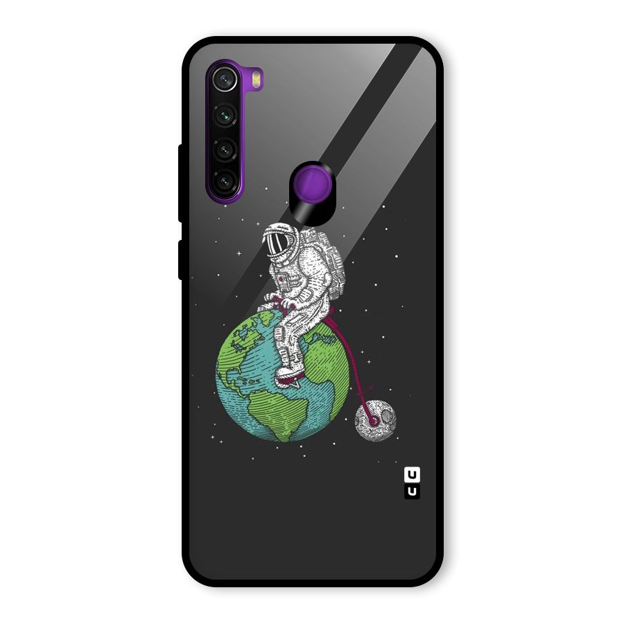 Earth Space Doodle Glass Back Case for Redmi Note 8