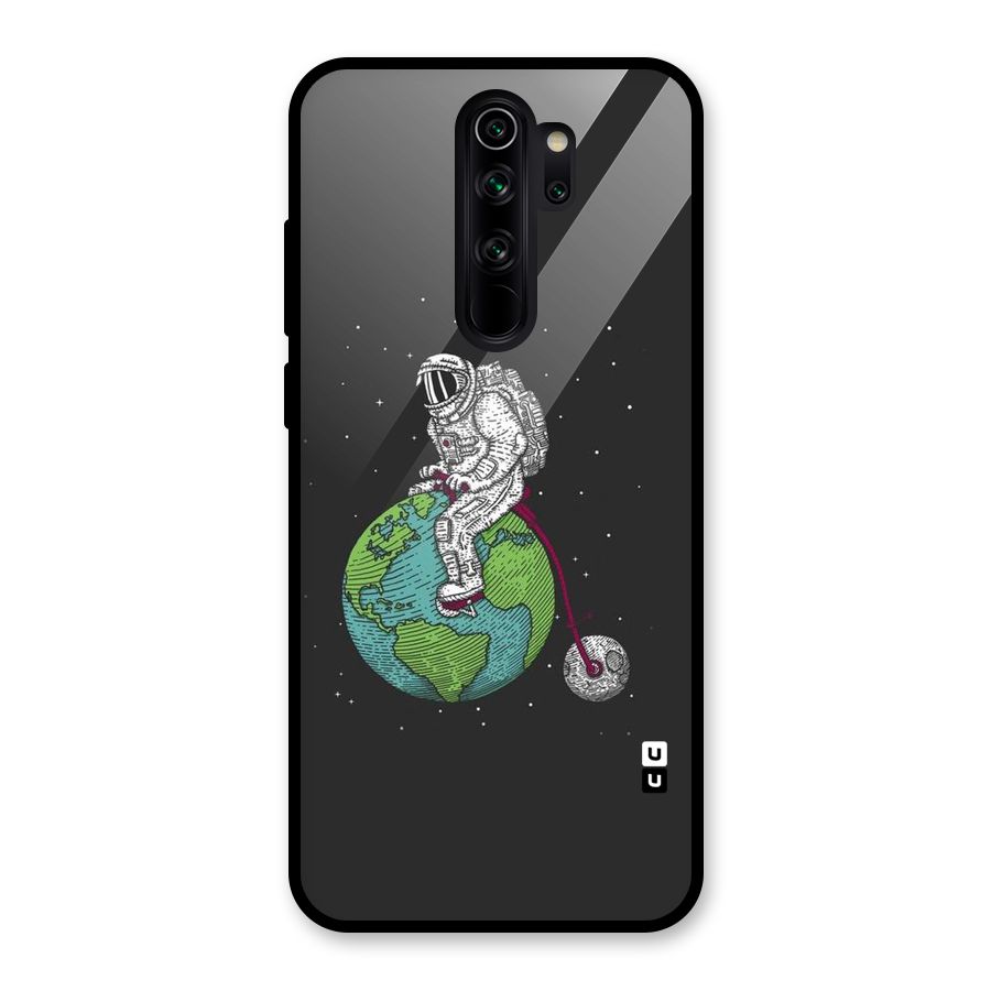 Earth Space Doodle Glass Back Case for Redmi Note 8 Pro