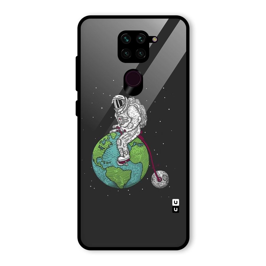 Earth Space Doodle Glass Back Case for Redmi Note 9