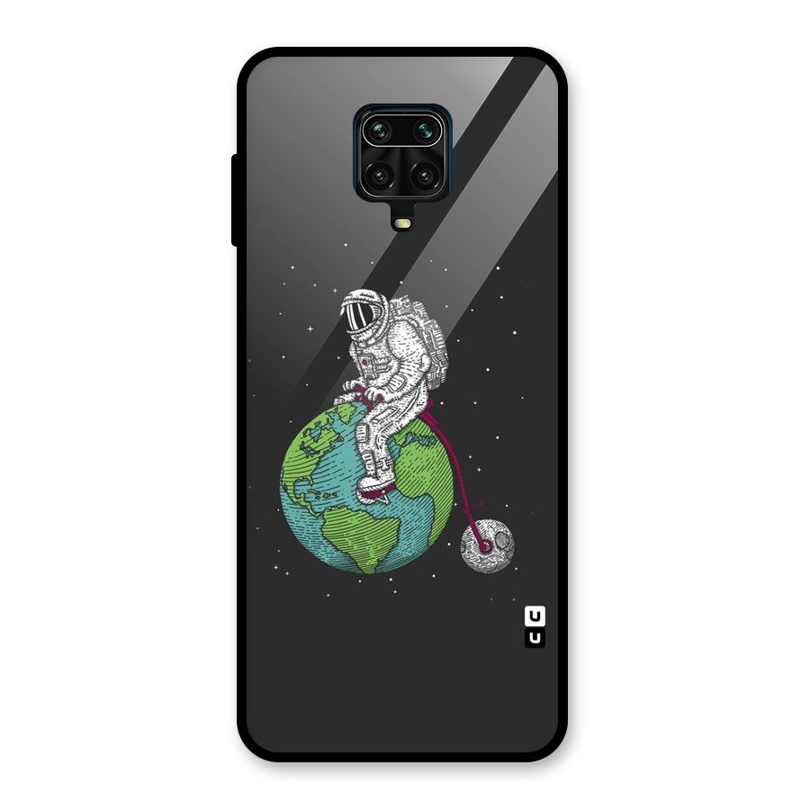 Earth Space Doodle Glass Back Case for Redmi Note 9 Pro Max