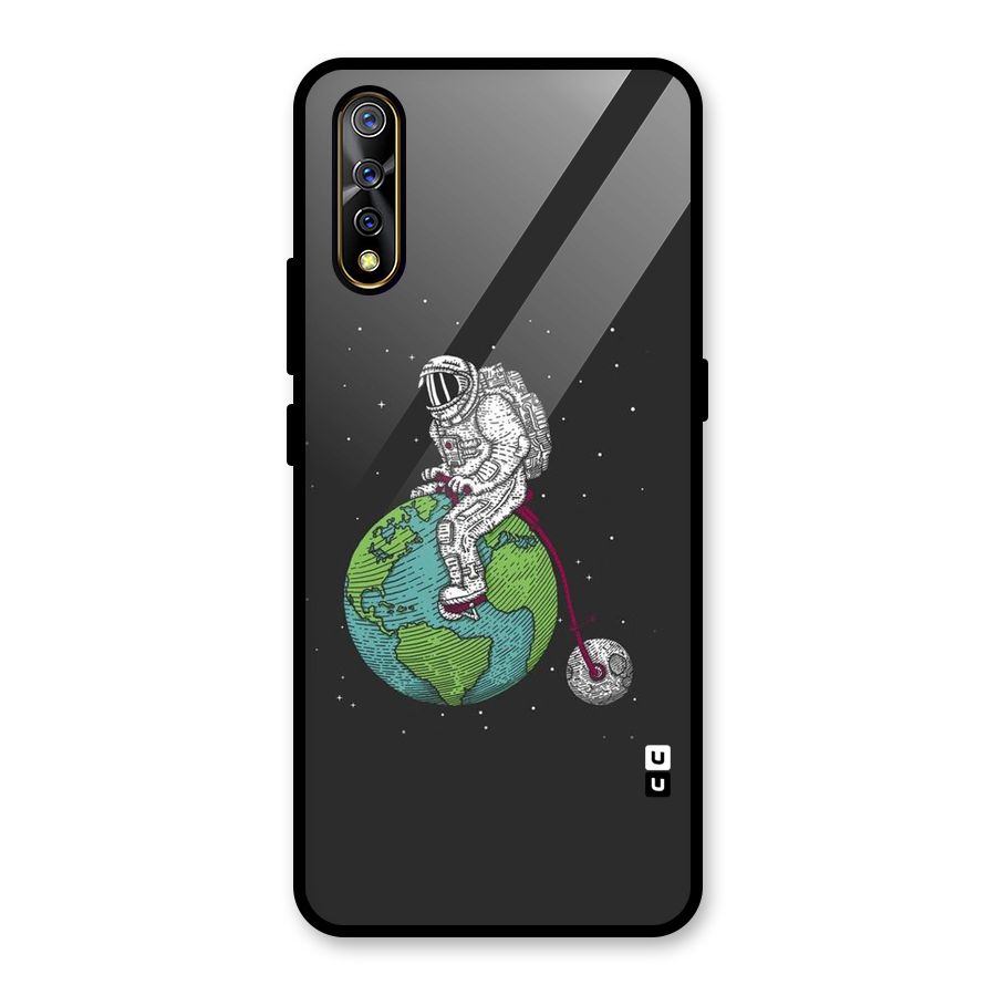 Earth Space Doodle Glass Back Case for Vivo S1