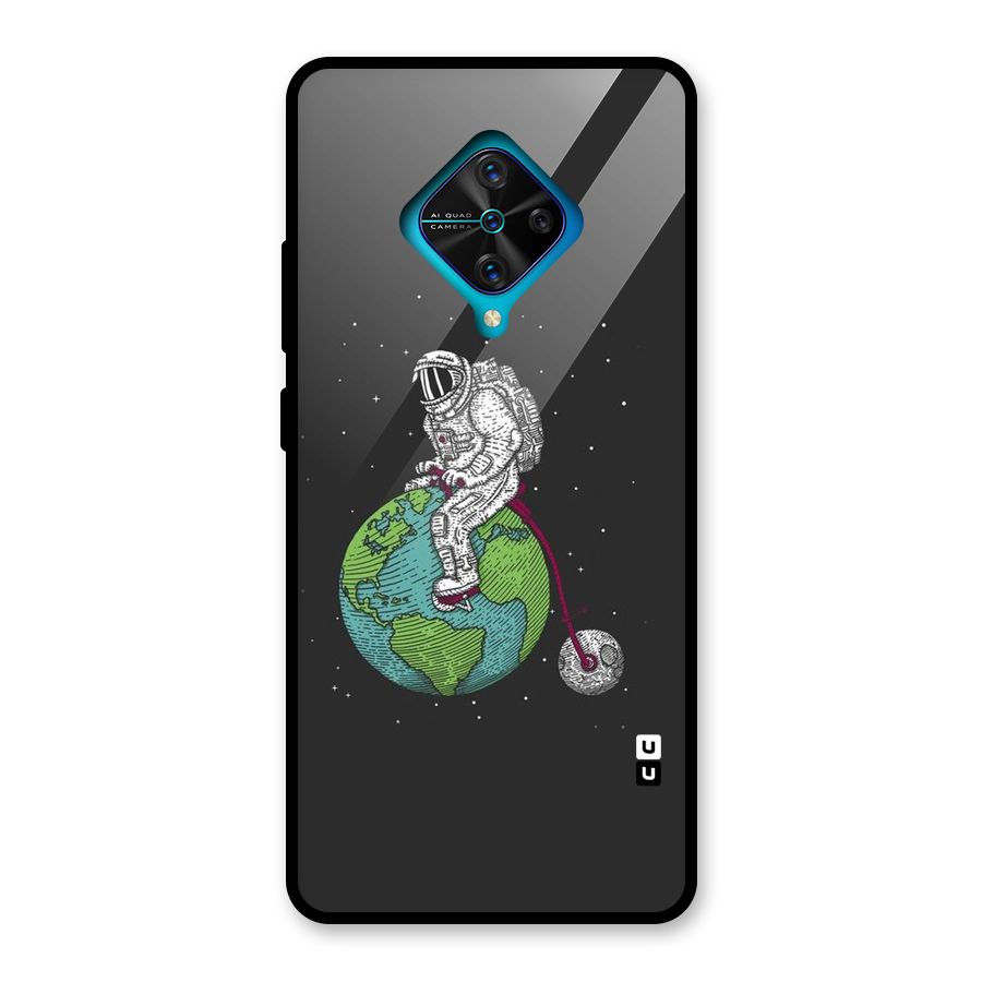 Earth Space Doodle Glass Back Case for Vivo S1 Pro