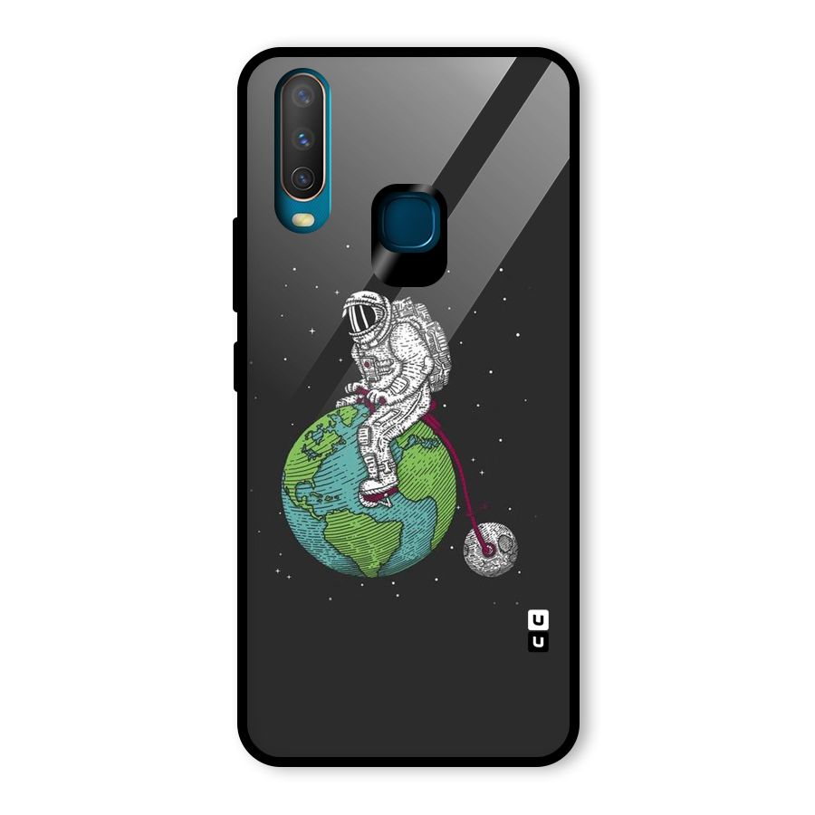 Earth Space Doodle Glass Back Case for Vivo U10