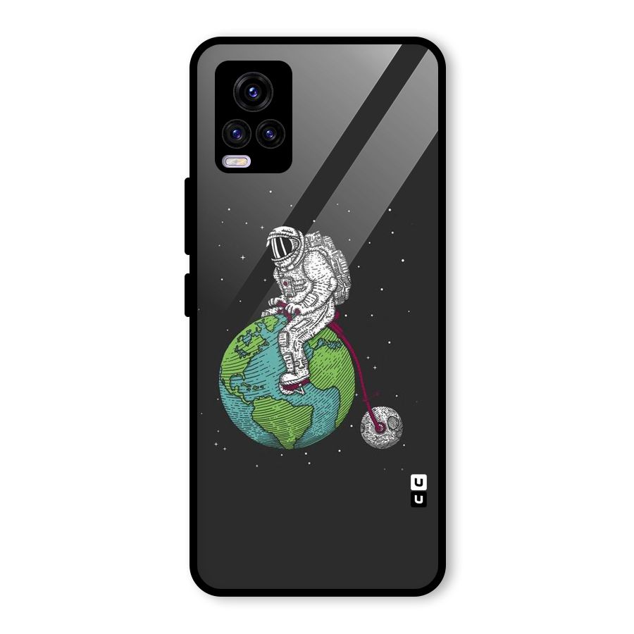 Earth Space Doodle Glass Back Case for Vivo V20
