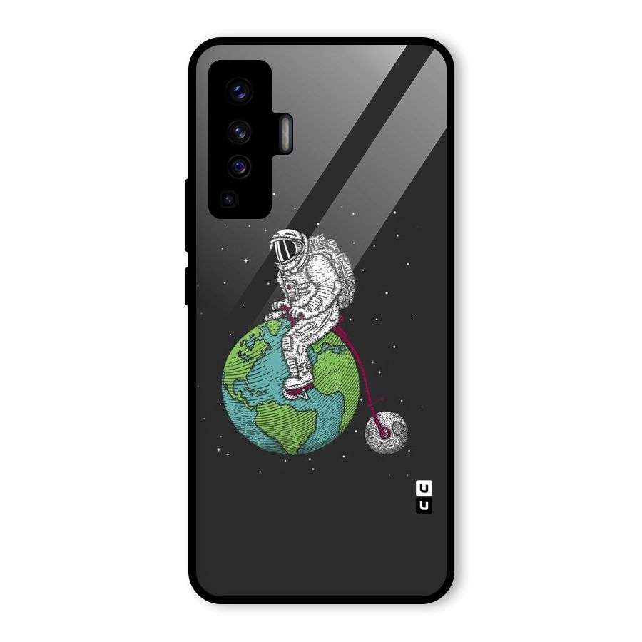 Earth Space Doodle Glass Back Case for Vivo X50