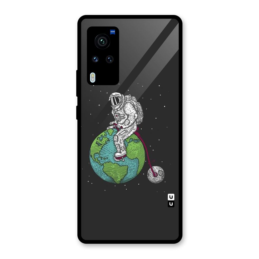 Earth Space Doodle Glass Back Case for Vivo X60 Pro