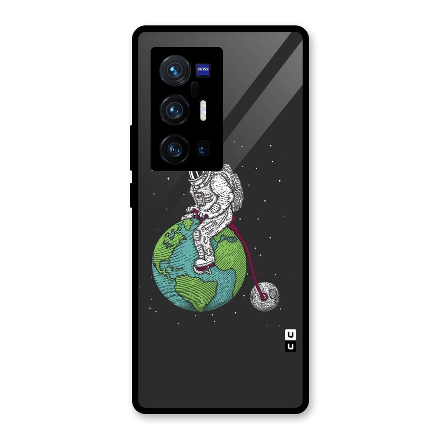 Earth Space Doodle Glass Back Case for Vivo X70 Pro Plus