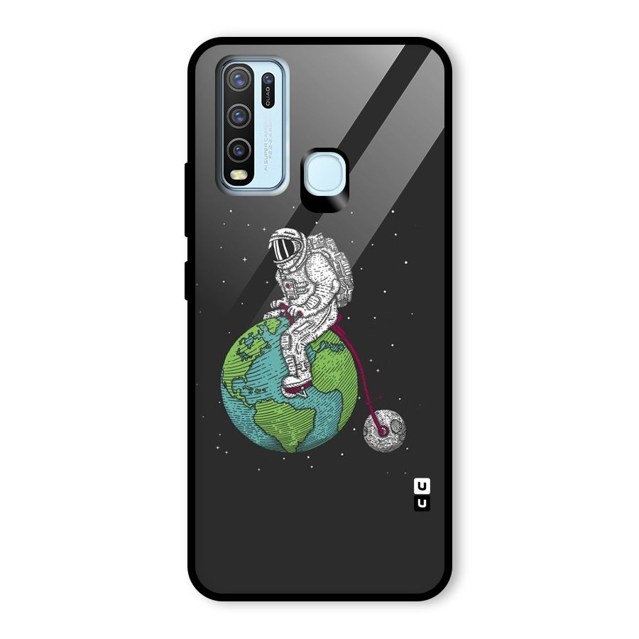Earth Space Doodle Glass Back Case for Vivo Y50