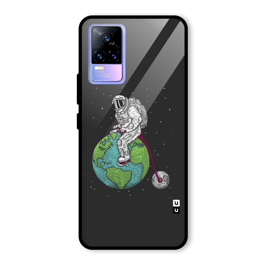 Earth Space Doodle Glass Back Case for Vivo Y73