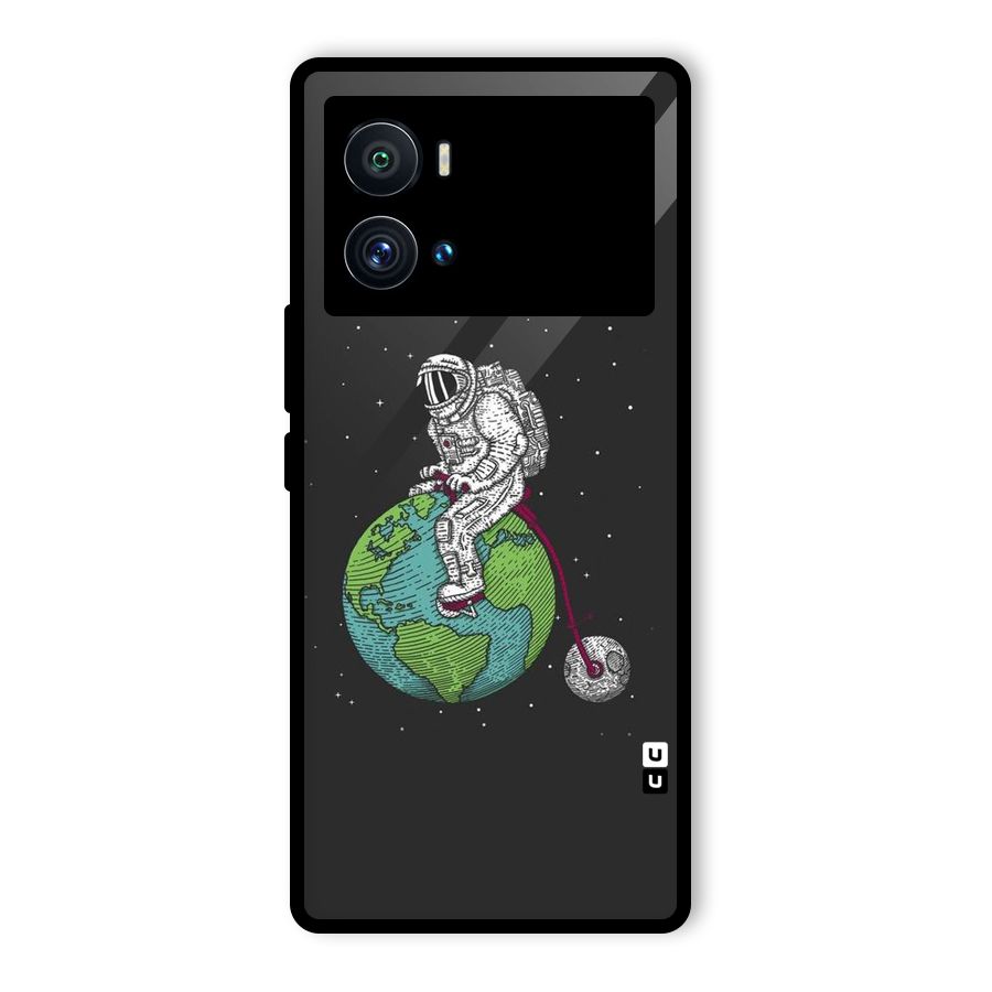 Earth Space Doodle Glass Back Case for Vivo iQOO 9 Pro
