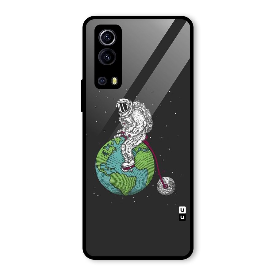 Earth Space Doodle Glass Back Case for Vivo iQOO Z3