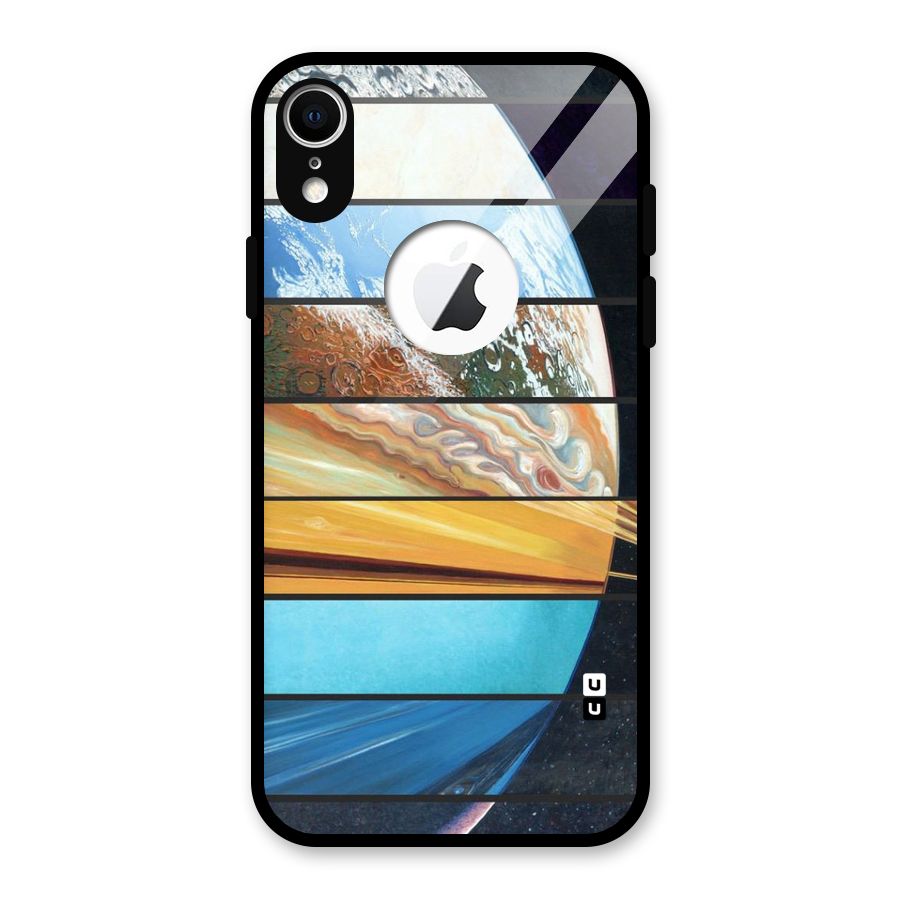 Earthly Design Glass Back Case for iPhone XR Logo Cut