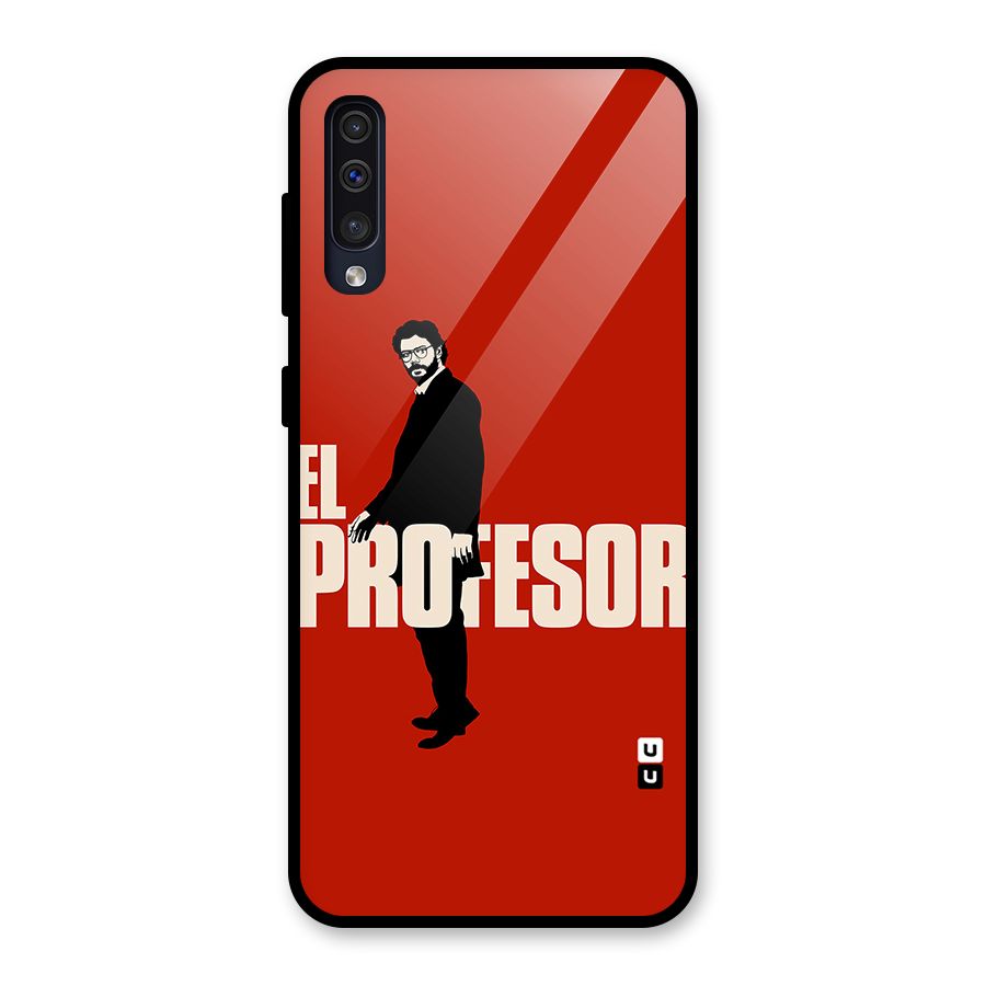 El Profesor Minimalist Glass Back Case for Galaxy A50