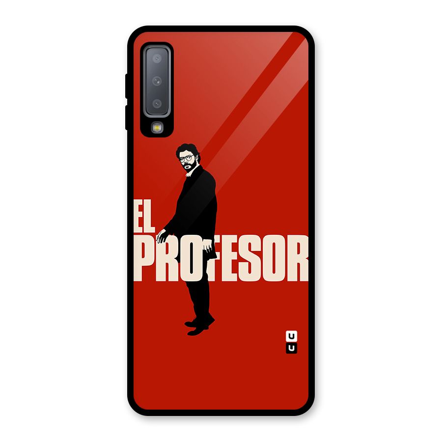 El Profesor Minimalist Glass Back Case for Galaxy A7 (2018)