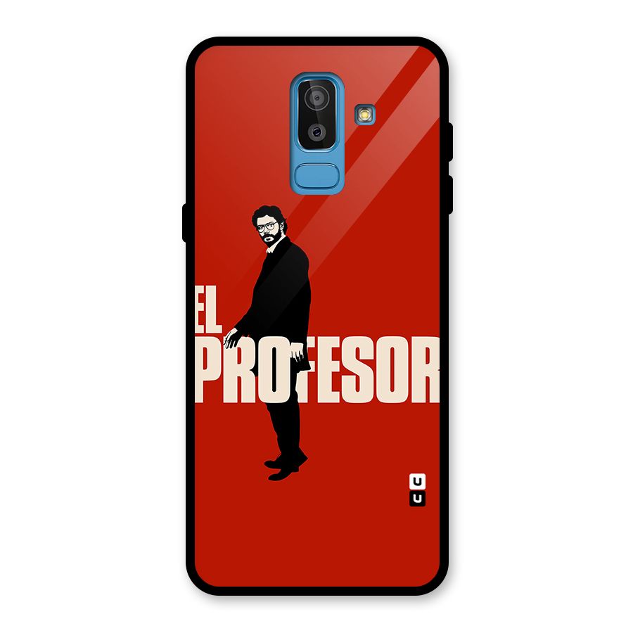 El Profesor Minimalist Glass Back Case for Galaxy J8