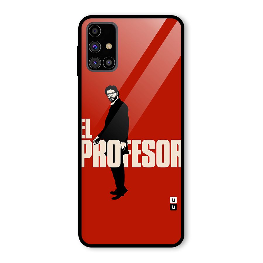 El Profesor Minimalist Glass Back Case for Galaxy M31s