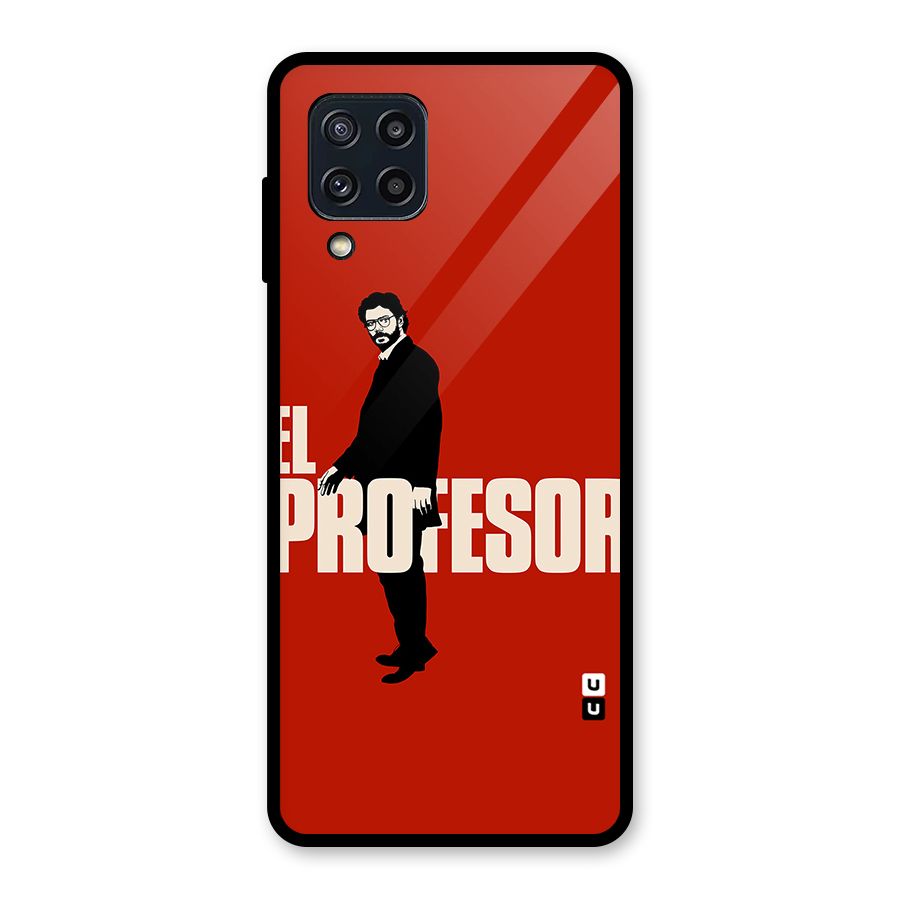 El Profesor Minimalist Glass Back Case for Galaxy M32
