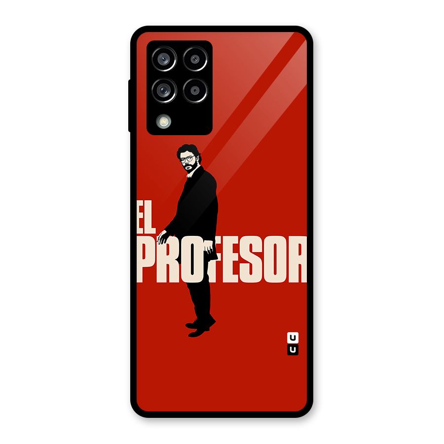 El Profesor Minimalist Glass Back Case for Galaxy M53 5G
