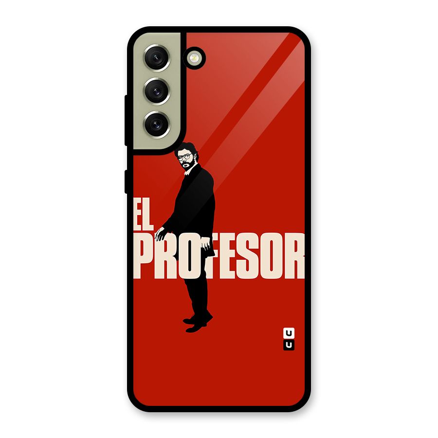 El Profesor Minimalist Glass Back Case for Galaxy S21 FE 5G