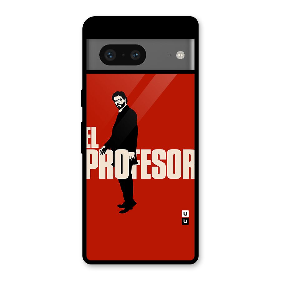 El Profesor Minimalist Glass Back Case for Google Pixel 7