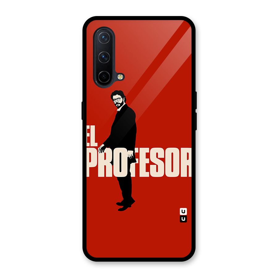 El Profesor Minimalist Glass Back Case for OnePlus Nord CE 5G