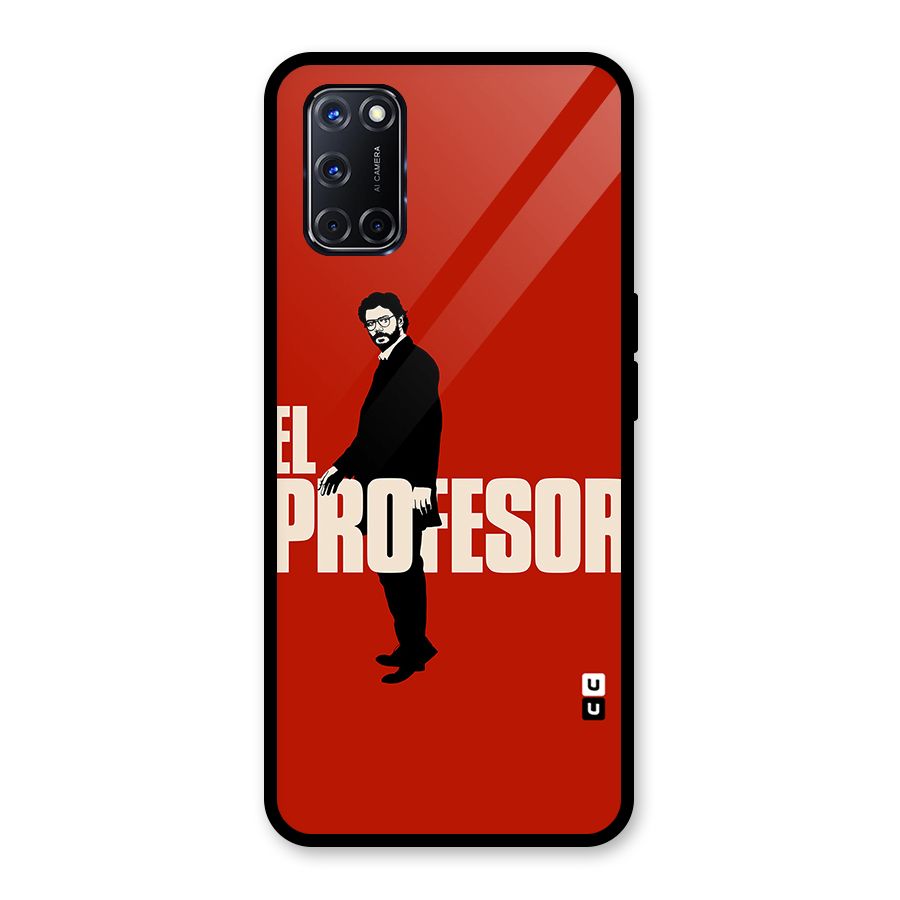El Profesor Minimalist Glass Back Case for Oppo A52