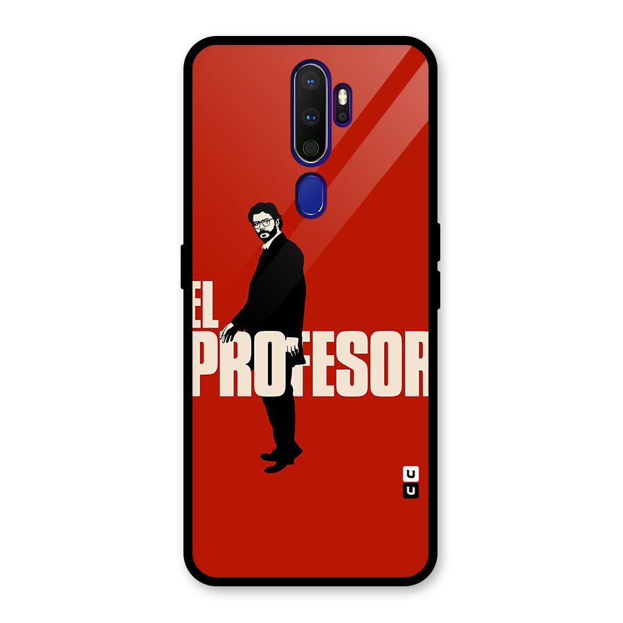 El Profesor Minimalist Glass Back Case for Oppo A9 (2020)