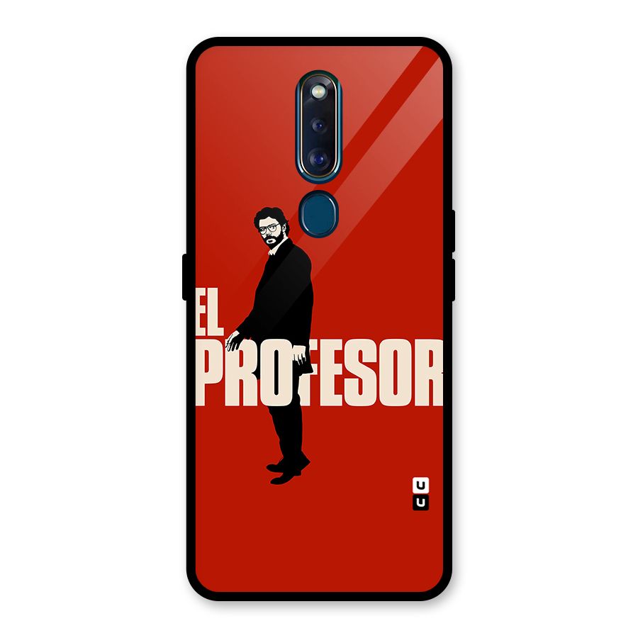 El Profesor Minimalist Glass Back Case for Oppo F11 Pro