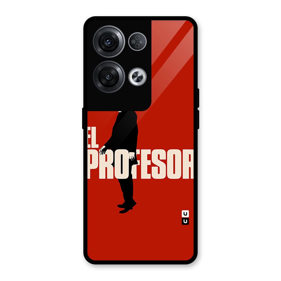 El Profesor Minimalist Glass Back Case for Oppo Reno8 Pro 5G