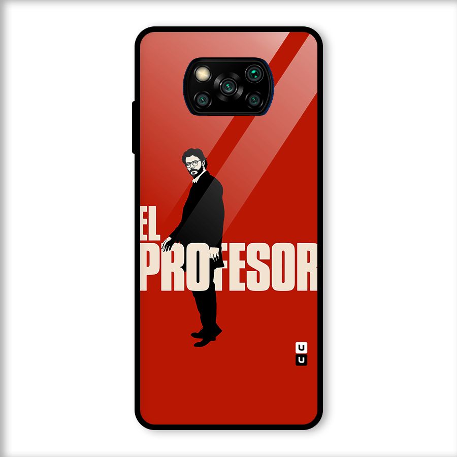 El Profesor Minimalist Glass Back Case for Poco X3
