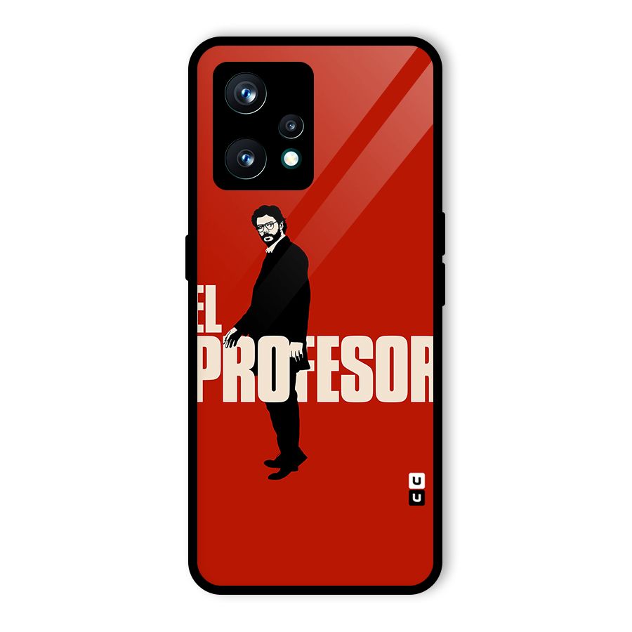 El Profesor Minimalist Glass Back Case for Realme 9 Pro Plus 5G