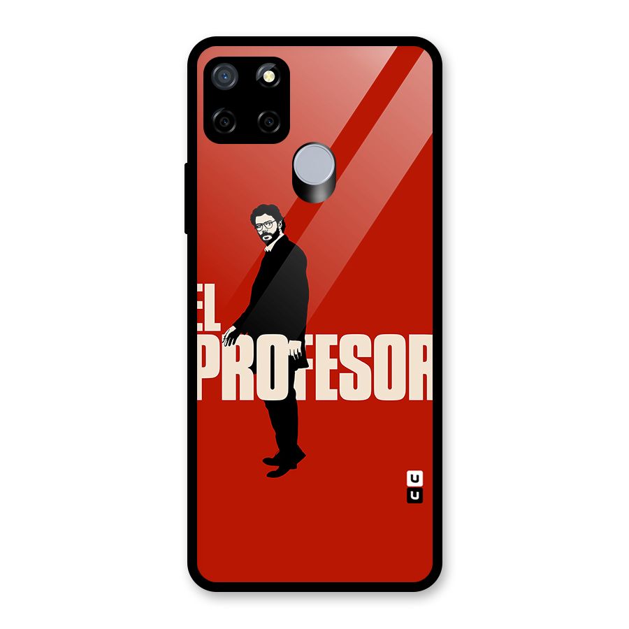 El Profesor Minimalist Glass Back Case for Realme C12