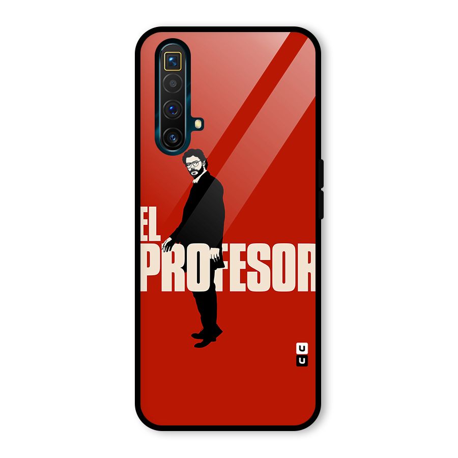 El Profesor Minimalist Glass Back Case for Realme X3 SuperZoom