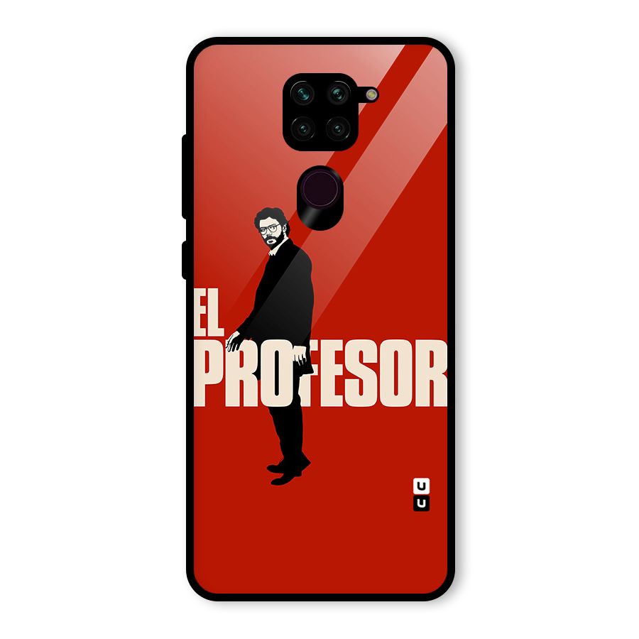 El Profesor Minimalist Glass Back Case for Redmi Note 9