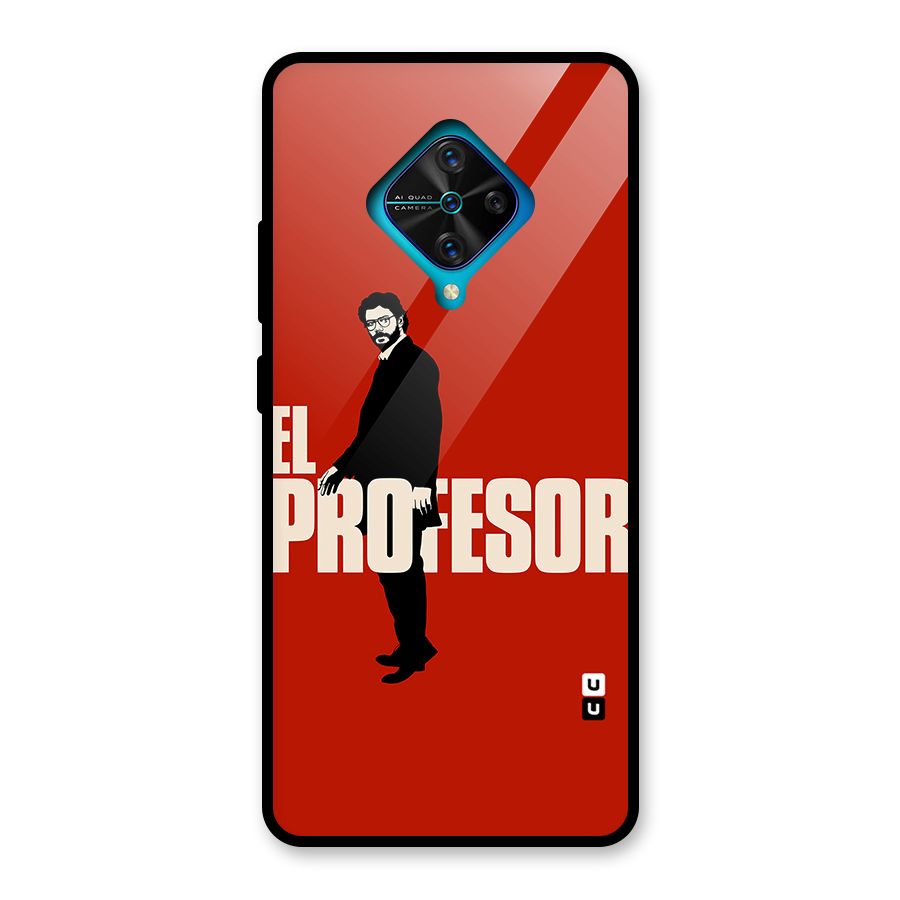 El Profesor Minimalist Glass Back Case for Vivo S1 Pro