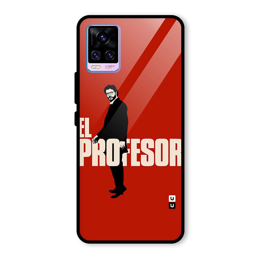 El Profesor Minimalist Glass Back Case for Vivo V20 Pro