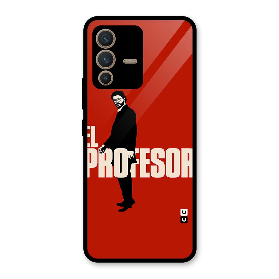 El Profesor Minimalist Glass Back Case for Vivo V23 5G