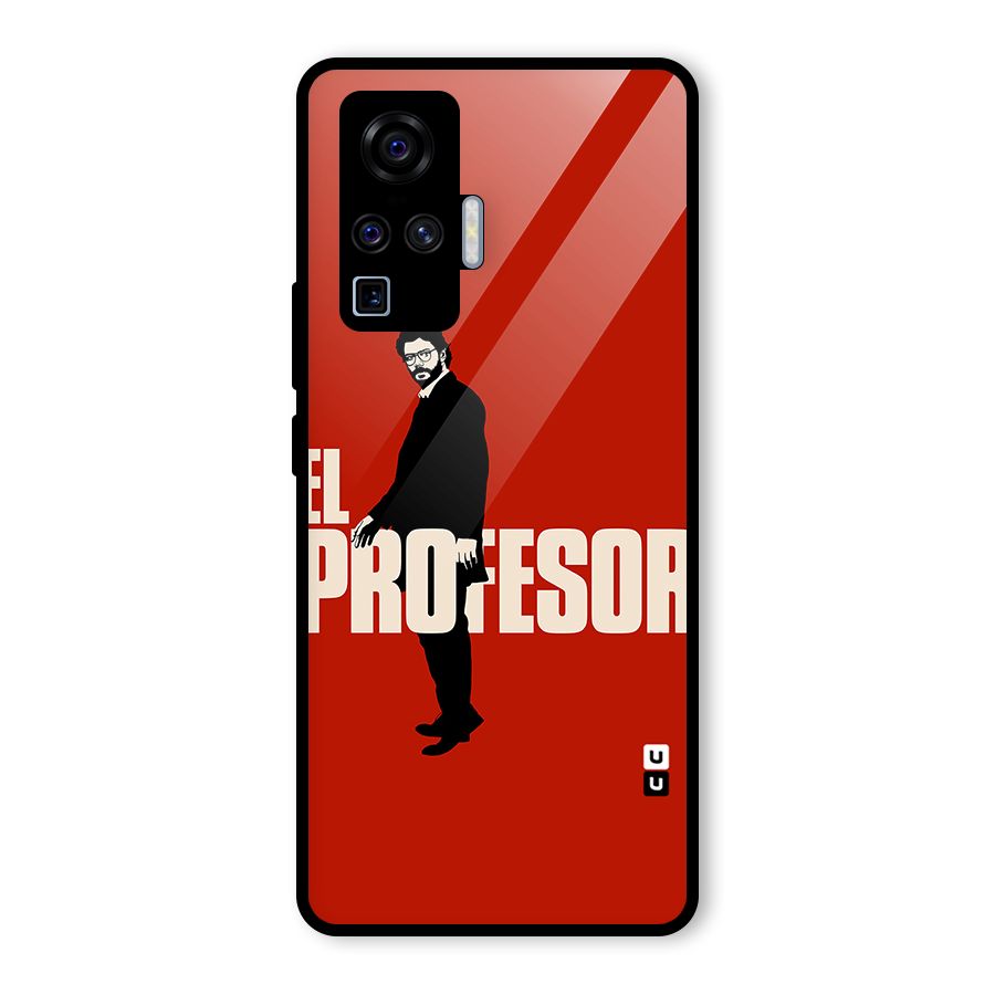 El Profesor Minimalist Glass Back Case for Vivo X50 Pro