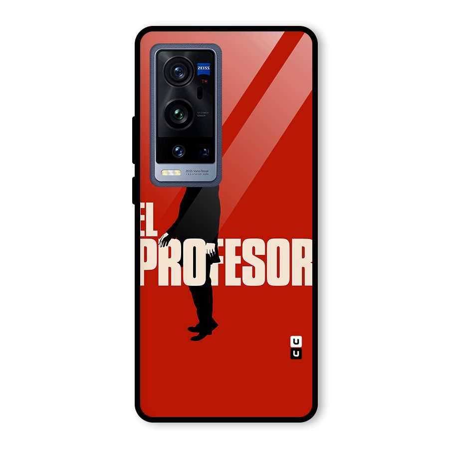 El Profesor Minimalist Glass Back Case for Vivo X60 Pro Plus