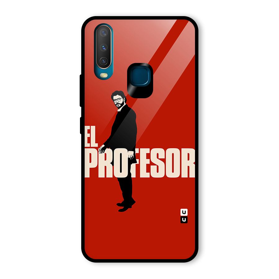 El Profesor Minimalist Glass Back Case for Vivo Y15