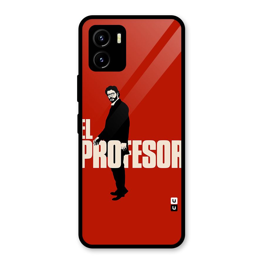 El Profesor Minimalist Glass Back Case for Vivo Y15s