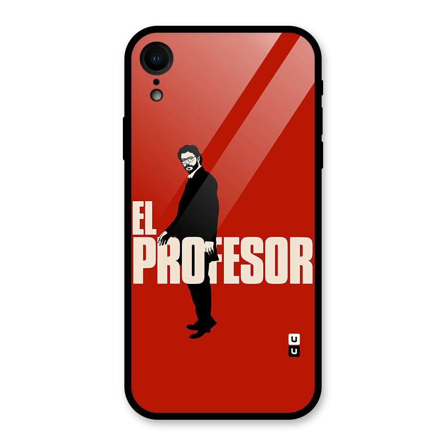 El Profesor Minimalist Glass Back Case for XR