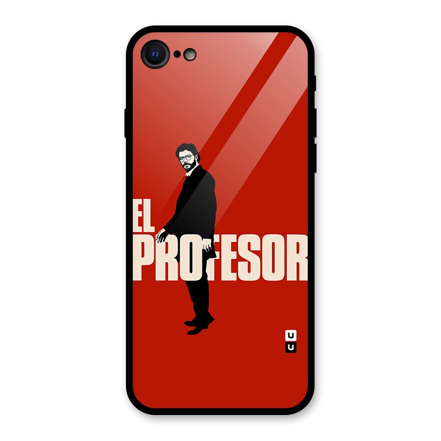 El Profesor Minimalist Glass Back Case for iPhone SE 2022