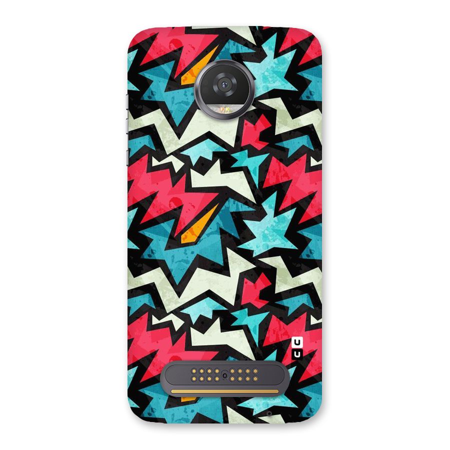 Electric Color Design Back Case for Moto Z2 Play