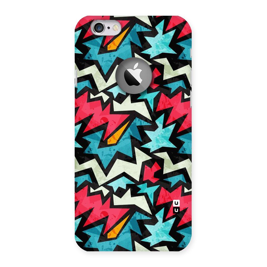 Electric Color Design Back Case for iPhone 6 Logo Cut