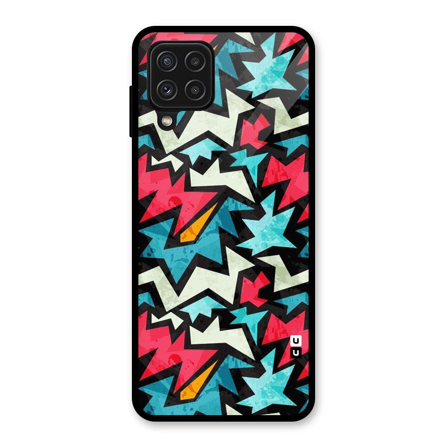 Electric Color Design Glass Back Case for Galaxy A22 4G