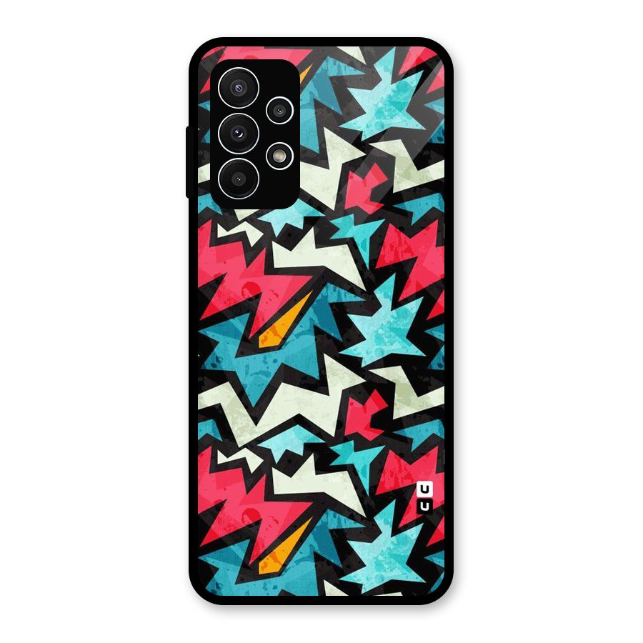 Electric Color Design Glass Back Case for Galaxy A23