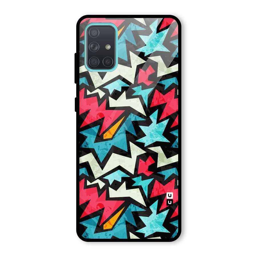 Electric Color Design Glass Back Case for Galaxy A71